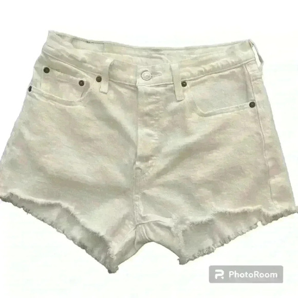 Levi's 501 Original Fit High Rise Denim Shorts NWOT Size 28 - Picture 2 of 11